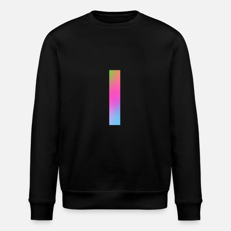 Regenbogenstreifen durch die Mitte - Stanley/Stella Unisex Bio-Sweatshirt ROLLER - Schwarz