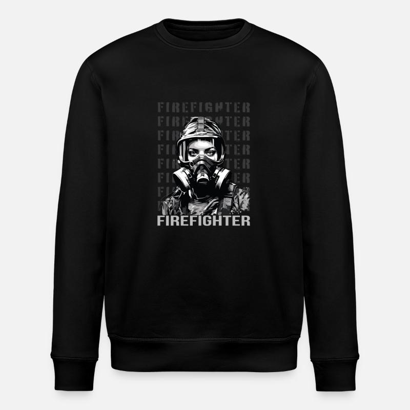 Firefighter - Stanley/Stella Unisex Bio-Sweatshirt ROLLER - Schwarz
