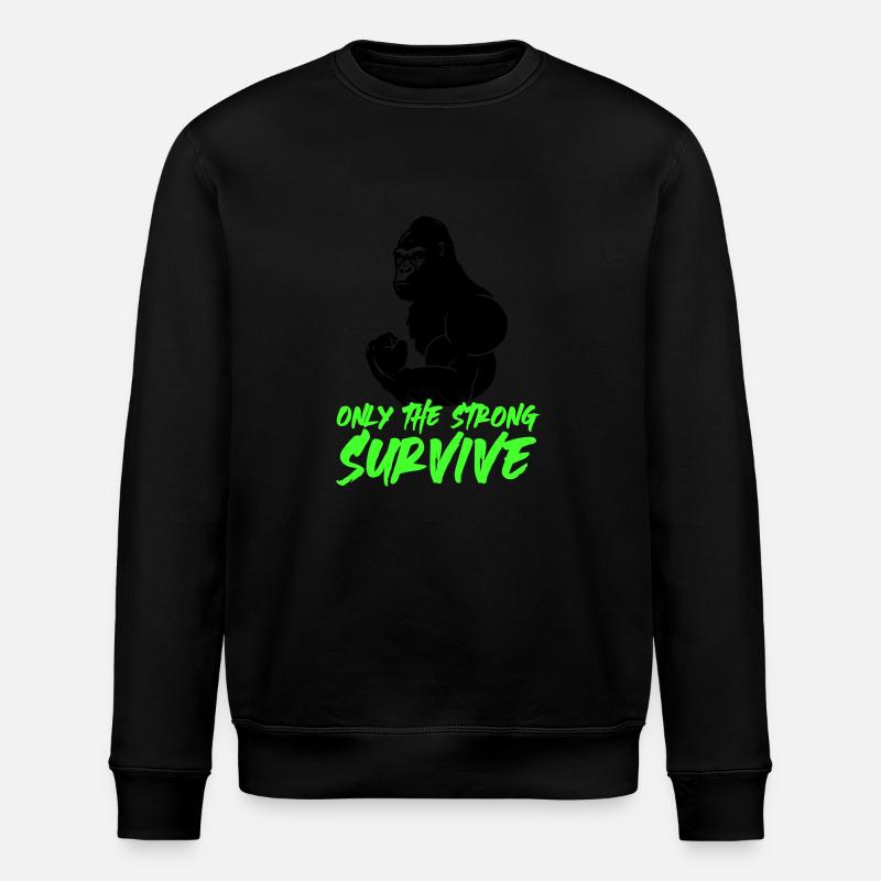 gorilla strong - Stanley/Stella Unisex Bio-Sweatshirt ROLLER - Schwarz
