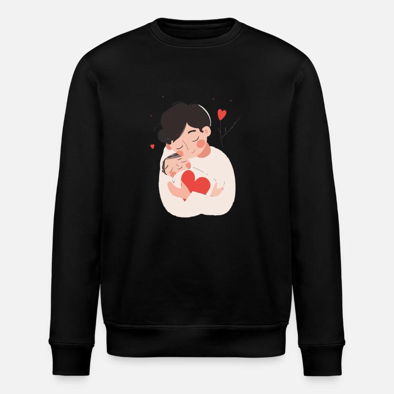 Père et fils/fille nouveau-né - Sweat bio ROLLER Stanley/Stella Unisexe - noir