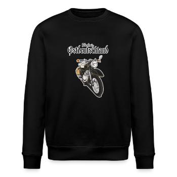 Illustration de moto Zschopau - Sweat bio ROLLER Stanley/Stella Unisexe - noir - Devant - Nik (191cm)