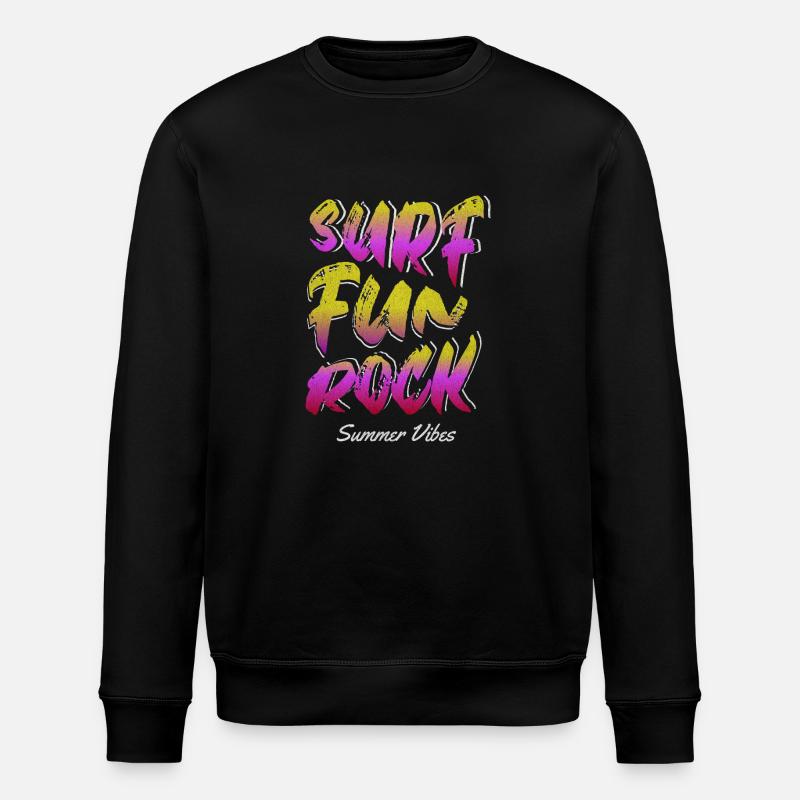 Surf Fun Rock - Stanley/Stella Unisex Bio-Sweatshirt ROLLER - Schwarz