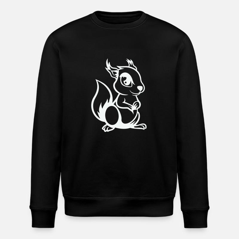 eichhörnchen comic - Stanley/Stella Unisex Bio-Sweatshirt ROLLER - Schwarz