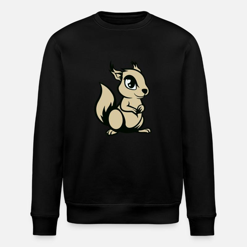 Squirrel Comic Animal - Stanley/Stella ROLLER Unisex Organic Sweatshirt - black