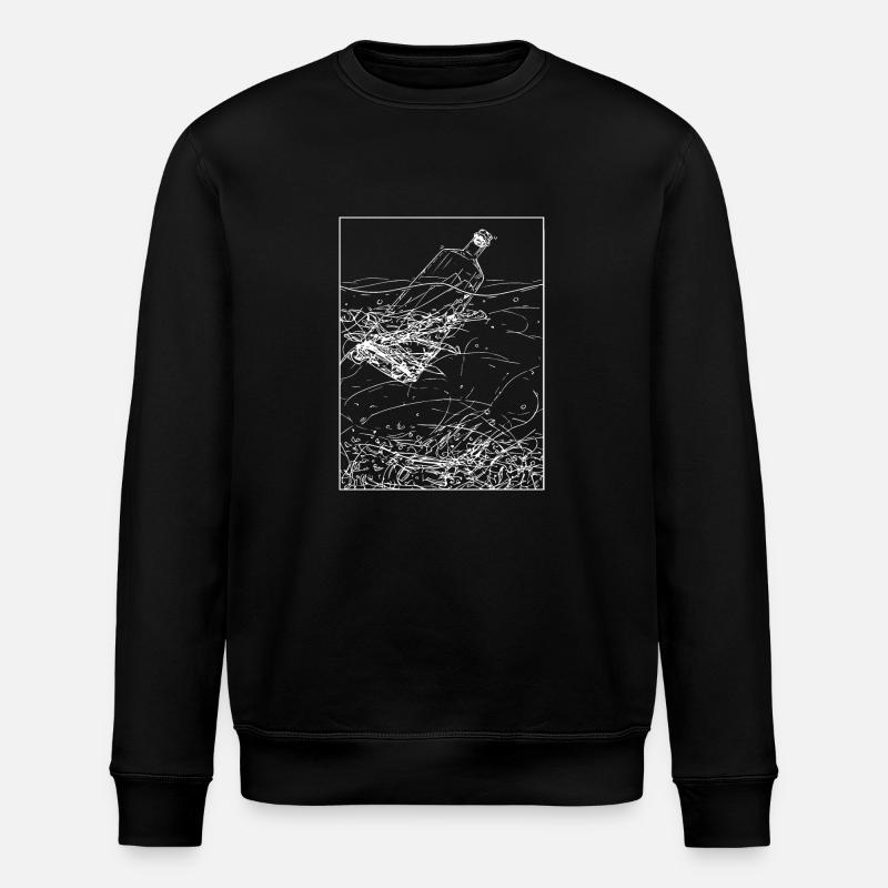 Message dans une bouteille - Sweat bio ROLLER Stanley/Stella Unisexe - noir