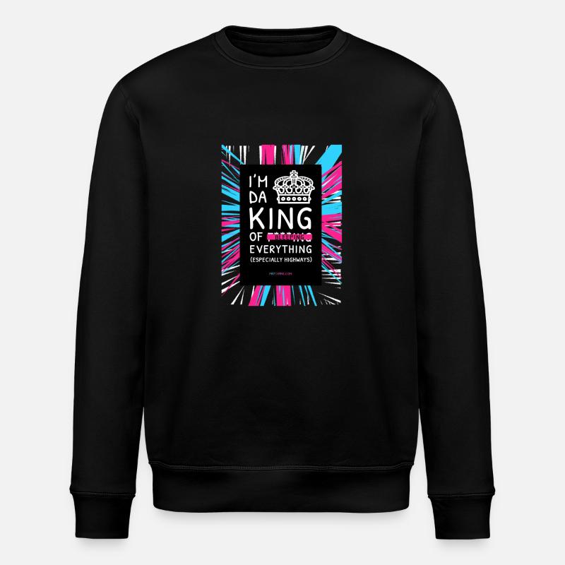 ICH BIN DA KING - Stanley/Stella Unisex Bio-Sweatshirt ROLLER - Schwarz