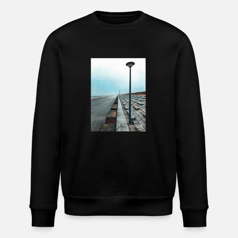 Baltrum Strandpromenade - Stanley/Stella Unisex Bio-Sweatshirt ROLLER - Schwarz