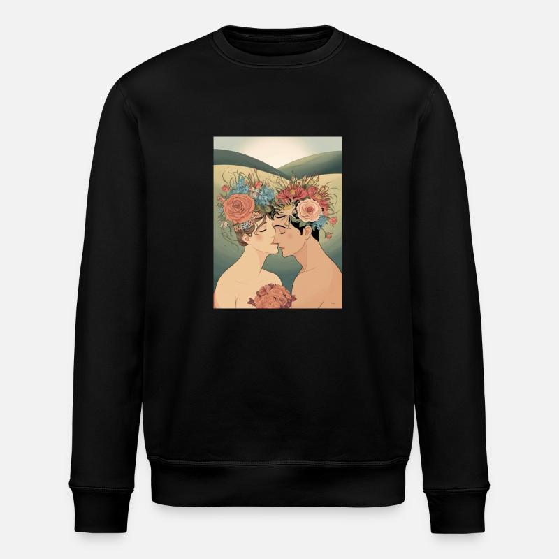 Les amoureux et les fleurs - Sweat bio ROLLER Stanley/Stella Unisexe - noir
