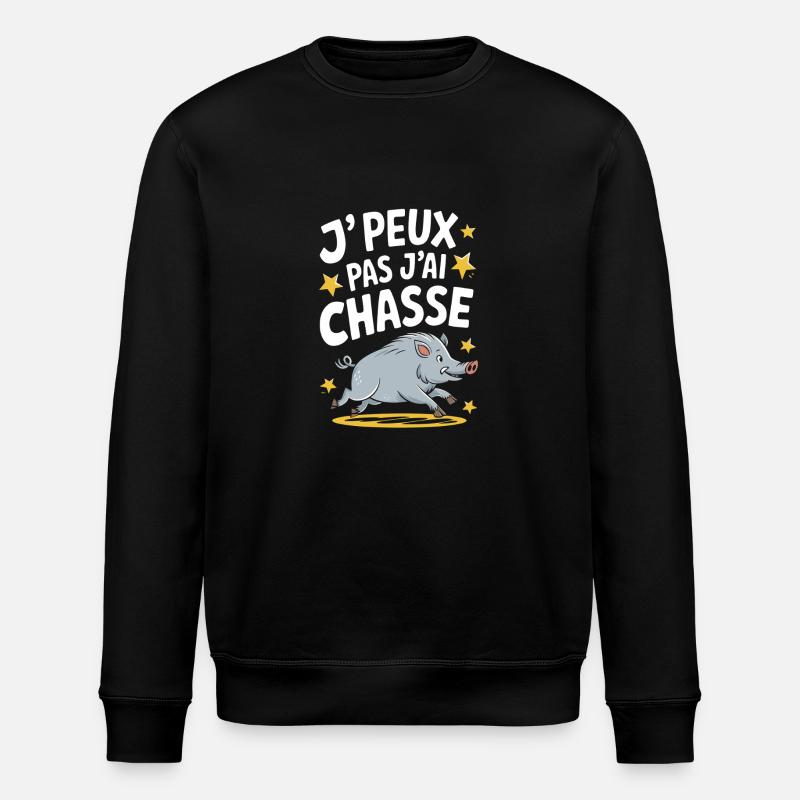 J'peux pas j'ai chasse - Sweat bio ROLLER Stanley/Stella Unisexe - noir