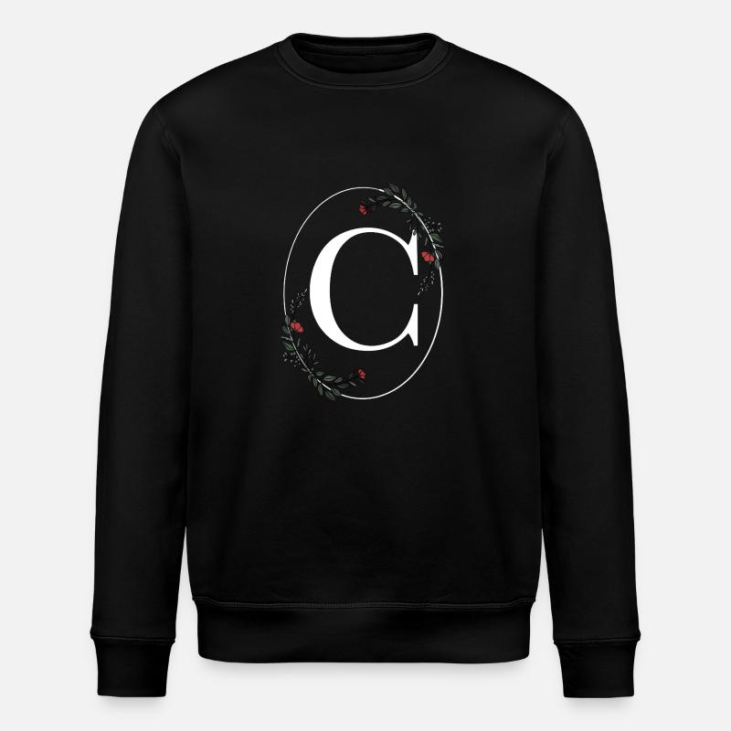 Lettre C - Sweat bio ROLLER Stanley/Stella Unisexe - noir