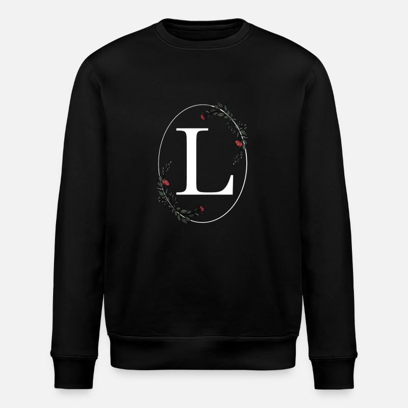 Lettre L - Sweat bio ROLLER Stanley/Stella Unisexe - noir