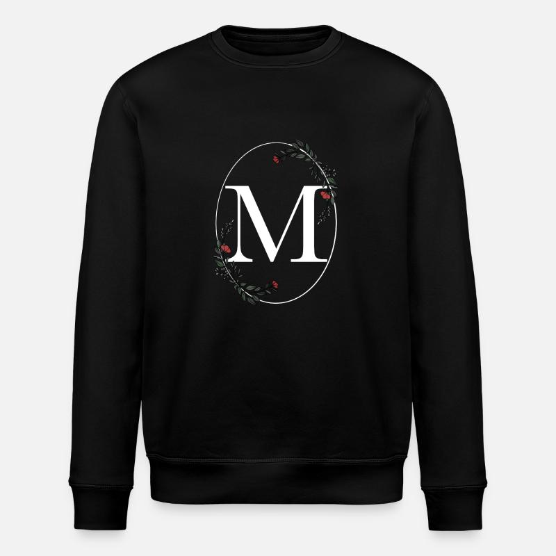 Letter M - Stanley/Stella ROLLER Unisex Organic Sweatshirt - black