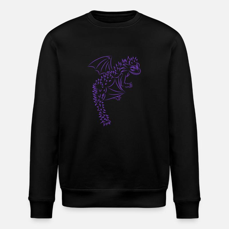 Nuri le petit dragon, violet - Sweat bio ROLLER Stanley/Stella Unisexe - noir