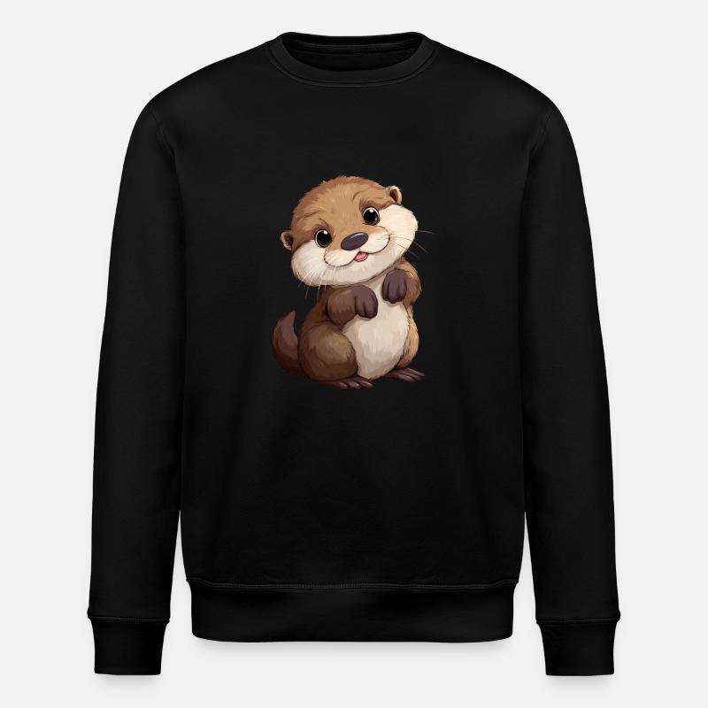 Mignon bébé loutre - Sweat bio ROLLER Stanley/Stella Unisexe - noir