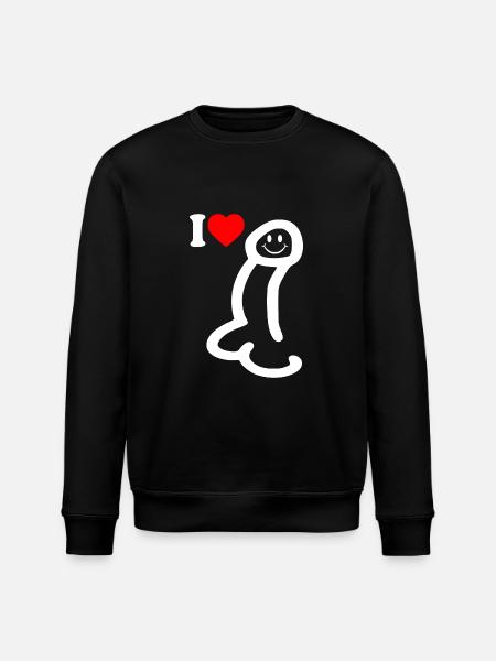 I love cock - Stanley/Stella ROLLER Unisex Organic Sweatshirt - black