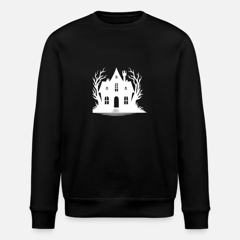 Étrange maison hantée d’Halloween - Sweat bio ROLLER Stanley/Stella Unisexe - noir