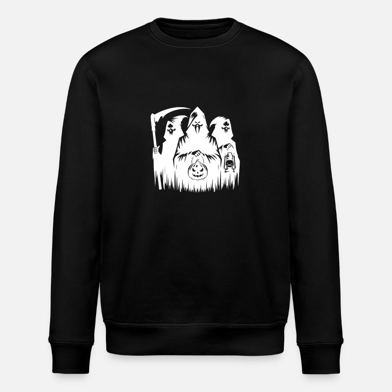 Scary Ghosts Halloween Party - Stanley/Stella ROLLER Unisex Organic Sweatshirt - black