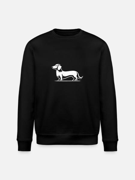 Dachshund Dachshund Silhouette Dog - Stanley/Stella ROLLER Unisex Organic Sweatshirt - black