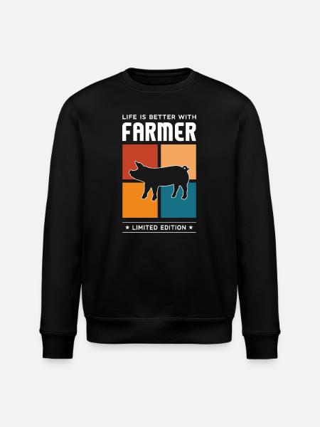 Farmer - Stanley/Stella ROLLER Unisex Organic Sweatshirt - black