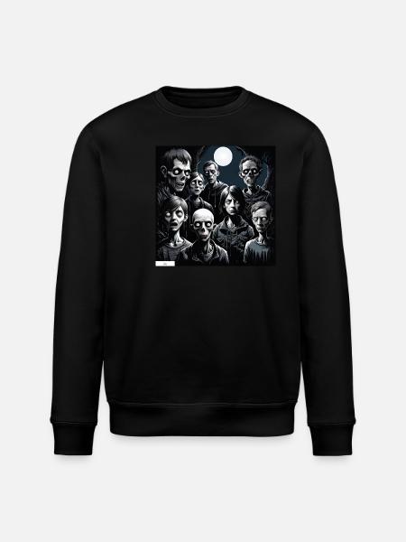 Monster Menschen Porträt - Stanley/Stella Unisex Bio-Sweatshirt ROLLER - Schwarz
