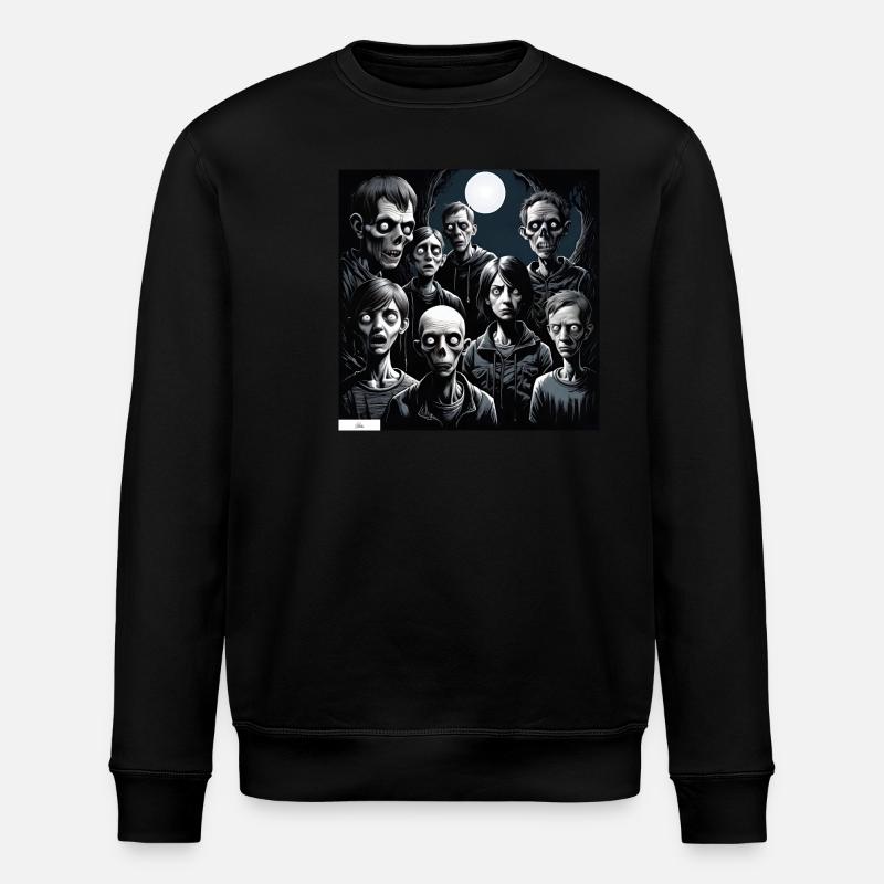 Monster Menschen Porträt - Stanley/Stella Unisex Bio-Sweatshirt ROLLER - Schwarz