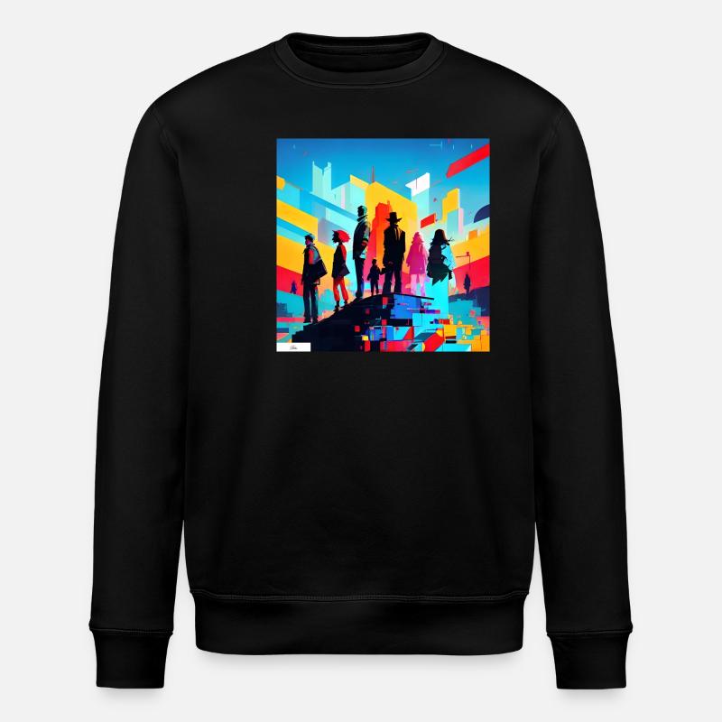 Metaverse-Freunde - Stanley/Stella Unisex Bio-Sweatshirt ROLLER - Schwarz