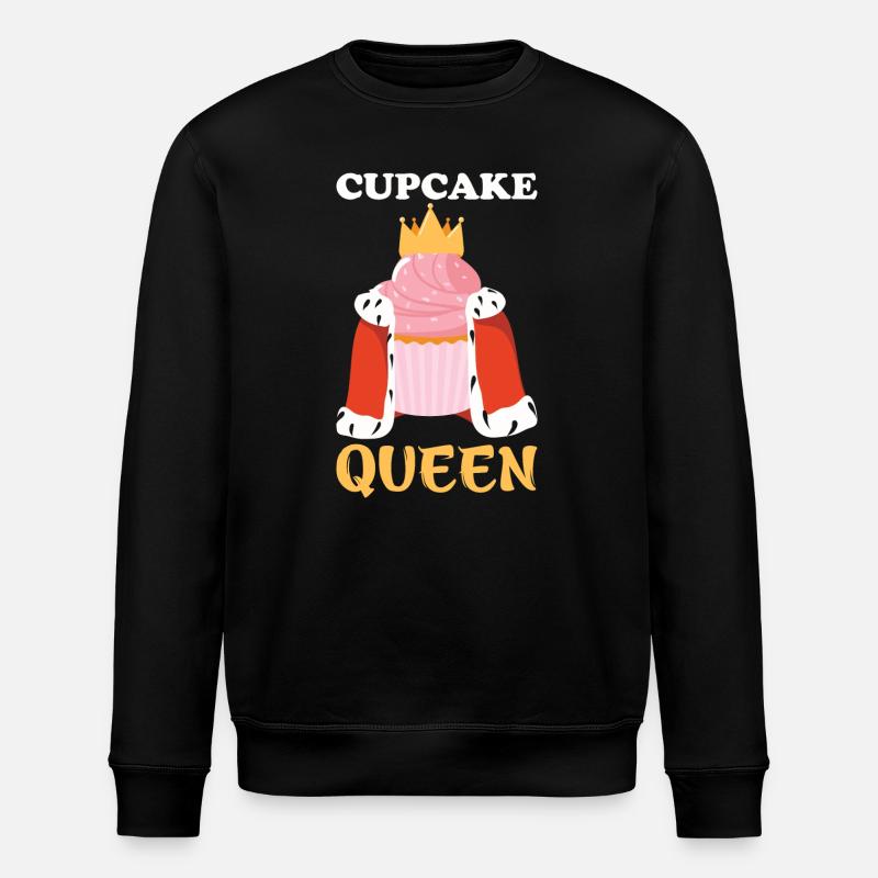 Cupcake Queen – Königin mit Krone Design - Stanley/Stella Unisex Bio-Sweatshirt ROLLER - Schwarz