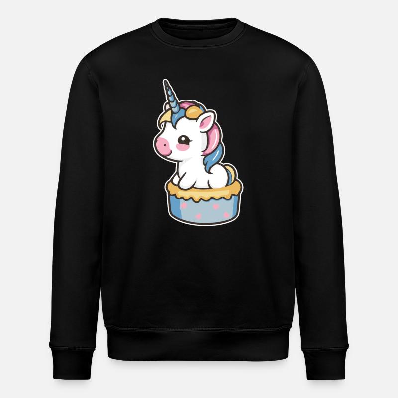 Einhorn Torte - Stanley/Stella Unisex Bio-Sweatshirt ROLLER - Schwarz