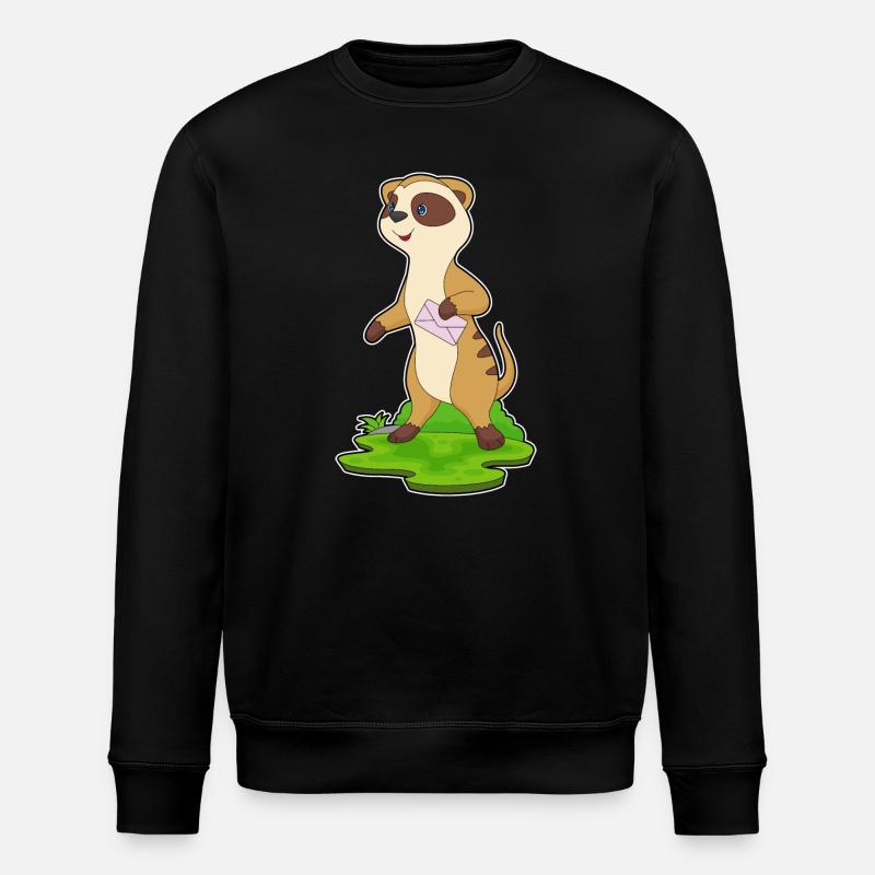 Erdmännchen Brief - Stanley/Stella Unisex Bio-Sweatshirt ROLLER - Schwarz