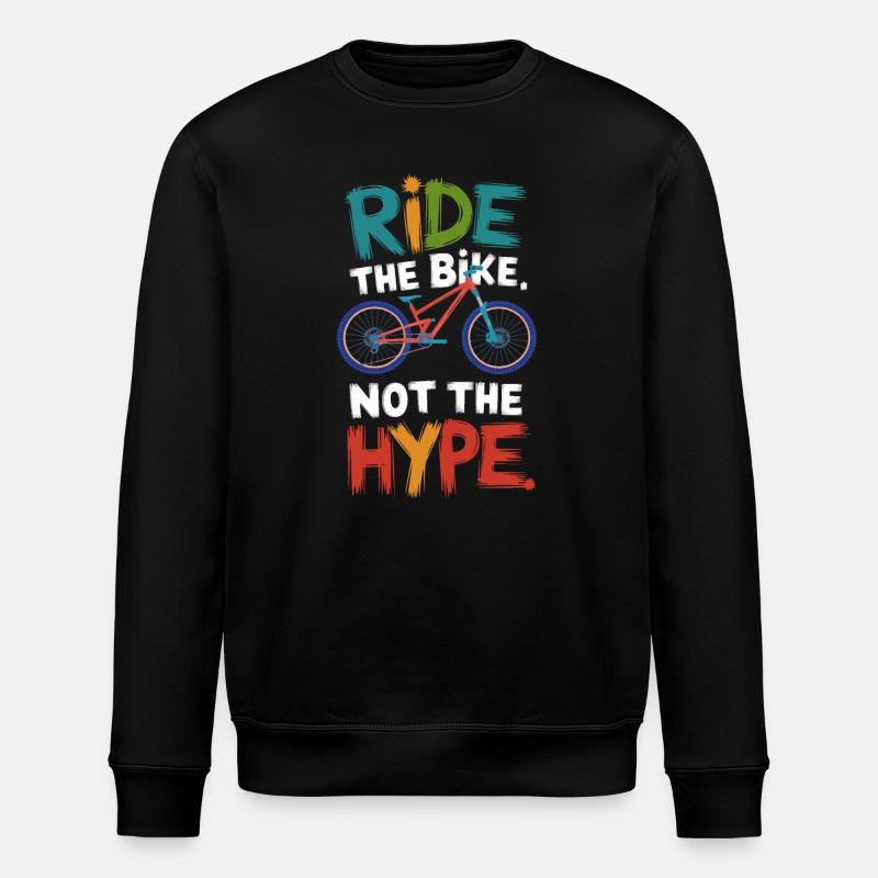 Lebendiges Bike-Rallye-Statement - Stanley/Stella Unisex Bio-Sweatshirt ROLLER - Schwarz