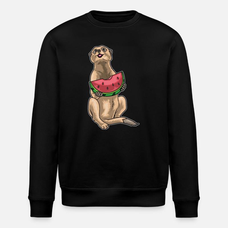 Suricate Pastèque - Sweat bio ROLLER Stanley/Stella Unisexe - noir