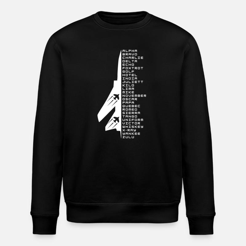 Alphabet phonétique - Sweat bio ROLLER Stanley/Stella Unisexe - noir