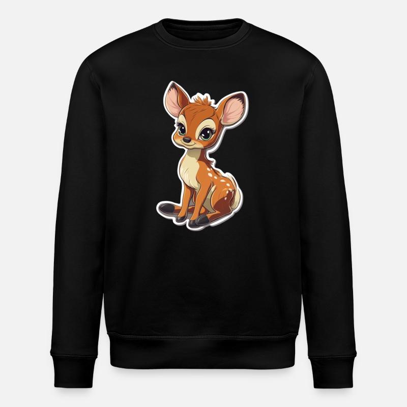 chevreuil - Sweat bio ROLLER Stanley/Stella Unisexe - noir