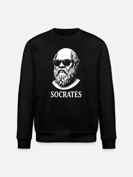 Socrates in Shades - Stanley/Stella ROLLER Unisex Organic Sweatshirt - black