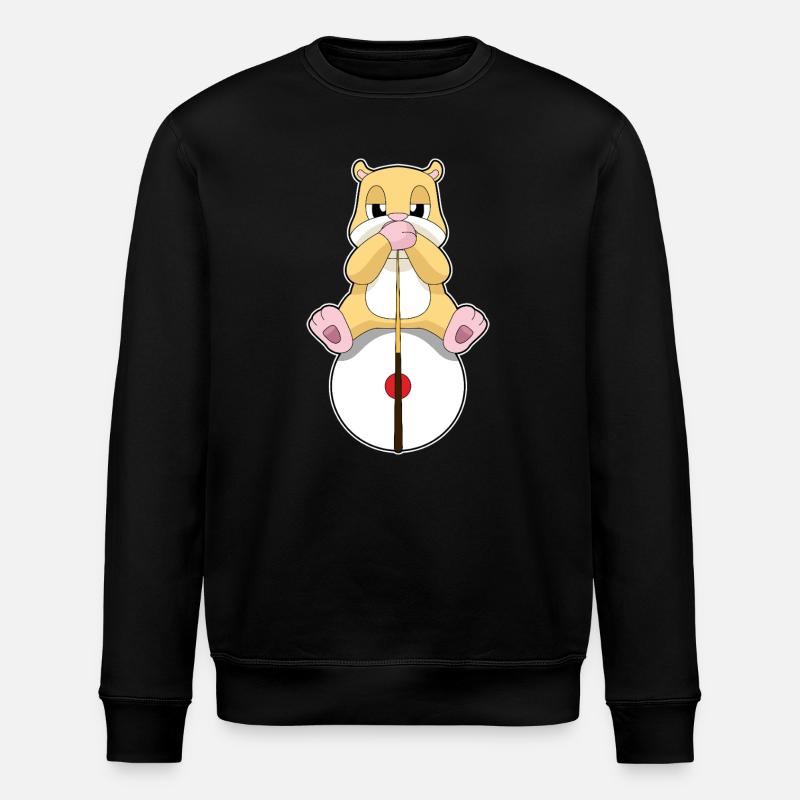 Hamster Billiard Queue Sport - Stanley/Stella Unisex Bio-Sweatshirt ROLLER - Schwarz