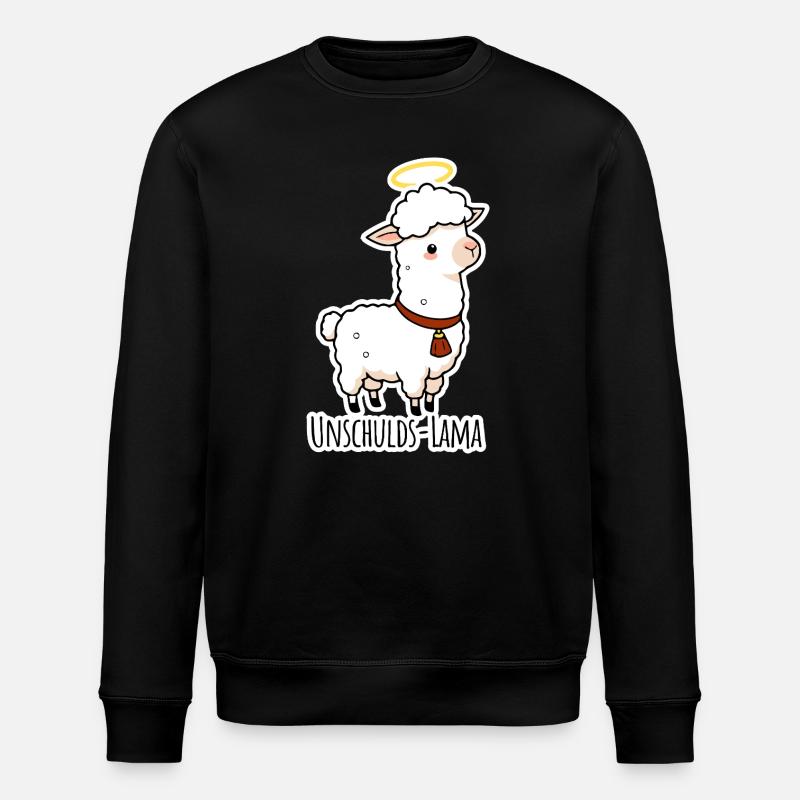 Unschulds-Lama hat es nicht getan - Stanley/Stella Unisex Bio-Sweatshirt ROLLER - Schwarz