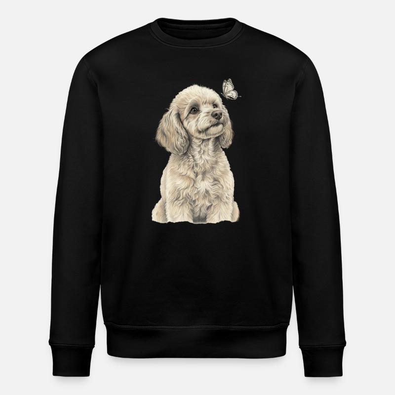 Caniche avec chien papillon Goldendoodle - Sweat bio ROLLER Stanley/Stella Unisexe - noir