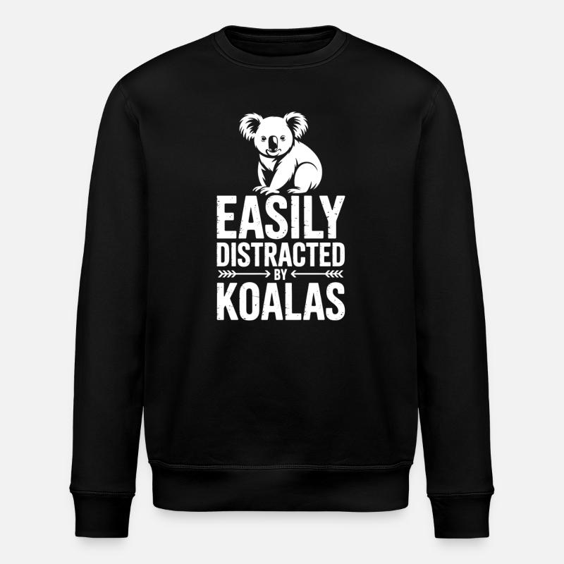 Koala Sprüche Koalas Lustiges Koala Geschenk - Stanley/Stella Unisex Bio-Sweatshirt ROLLER - Schwarz