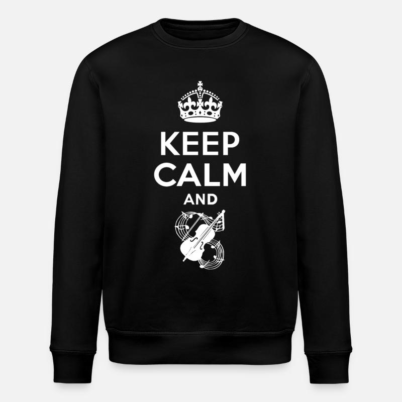Keep Calm - Geige - Sweat bio ROLLER Stanley/Stella Unisexe - noir