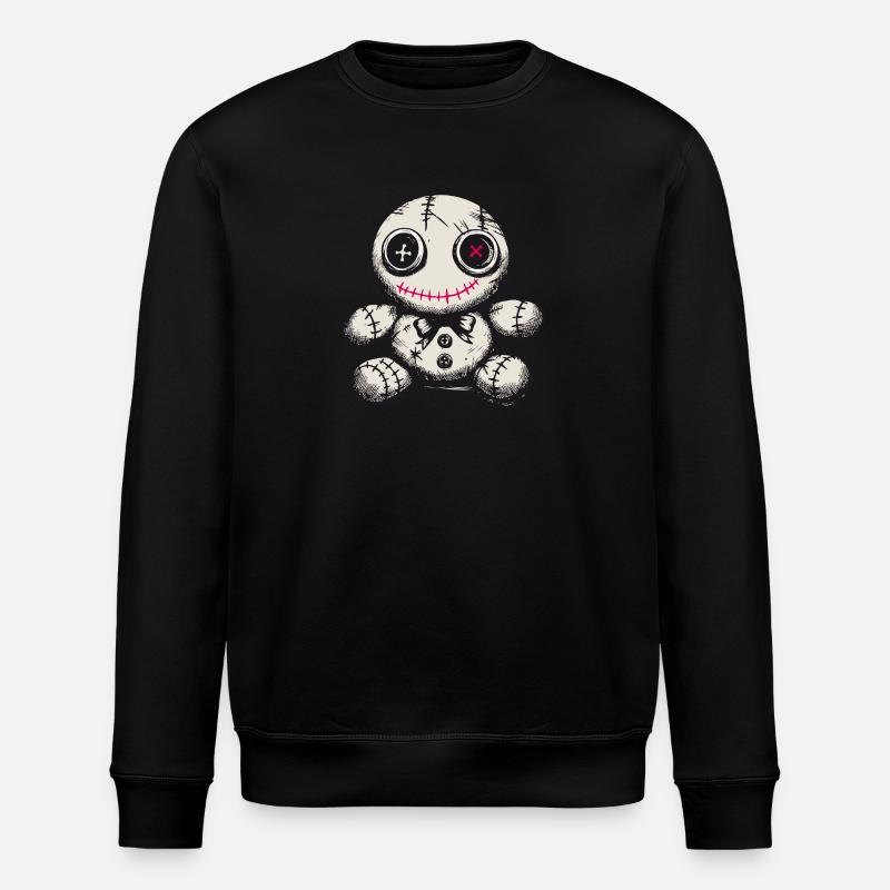 Grusel Voodoo Puppe farbig - Stanley/Stella Unisex Bio-Sweatshirt ROLLER - Schwarz
