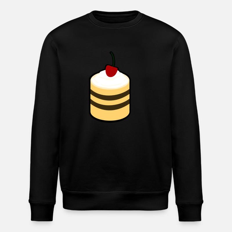 Kuchen mit Kirsche - Stanley/Stella Unisex Bio-Sweatshirt ROLLER - Schwarz