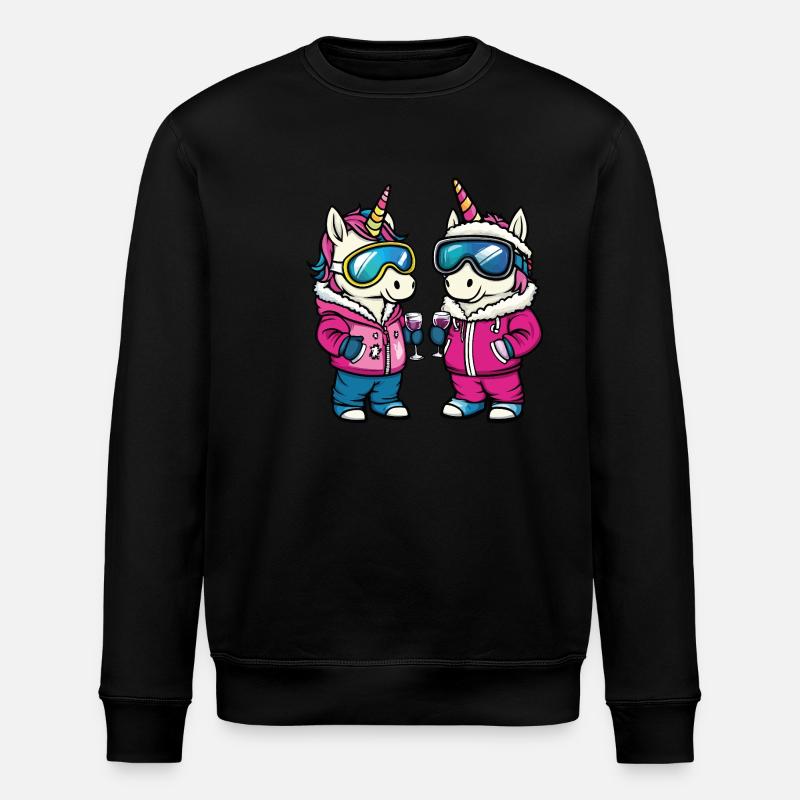 Einhorn Team Ski - Stanley/Stella Unisex Bio-Sweatshirt ROLLER - Schwarz