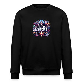 Play Pixel - Stanley/Stella Unisex Bio-Sweatshirt ROLLER - Schwarz - Vorne - Nik (191cm)