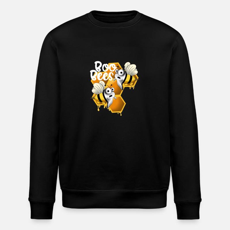 Boo bees mit Wabe weiß - Stanley/Stella Unisex Bio-Sweatshirt ROLLER - Schwarz