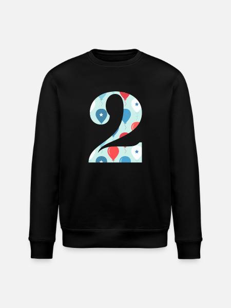2nd anniversary balloon - Stanley/Stella ROLLER Unisex Organic Sweatshirt - black