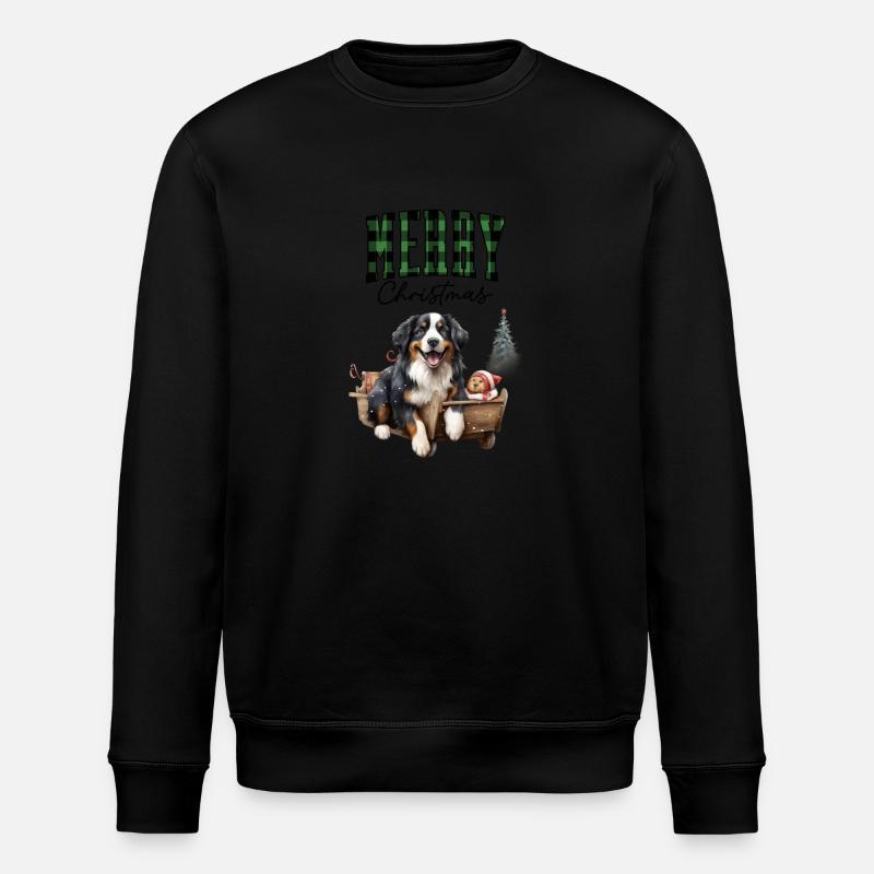 Bouvier bernois de Noël - Sweat bio ROLLER Stanley/Stella Unisexe - noir