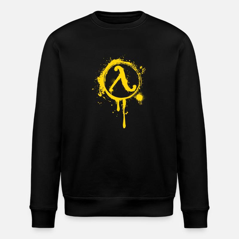 Half-life Resistance Lambda Symbol - Stanley/Stella ROLLER Unisex Organic Sweatshirt - black