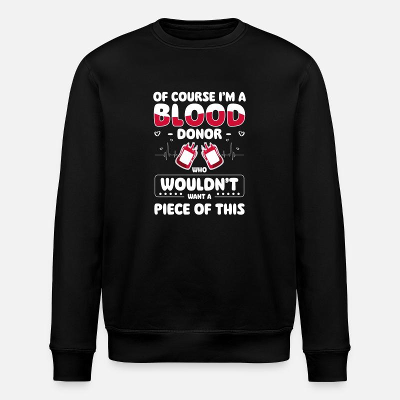 Blutspende Gemeinsam Ehrenamt - Stanley/Stella Unisex Bio-Sweatshirt ROLLER - Schwarz
