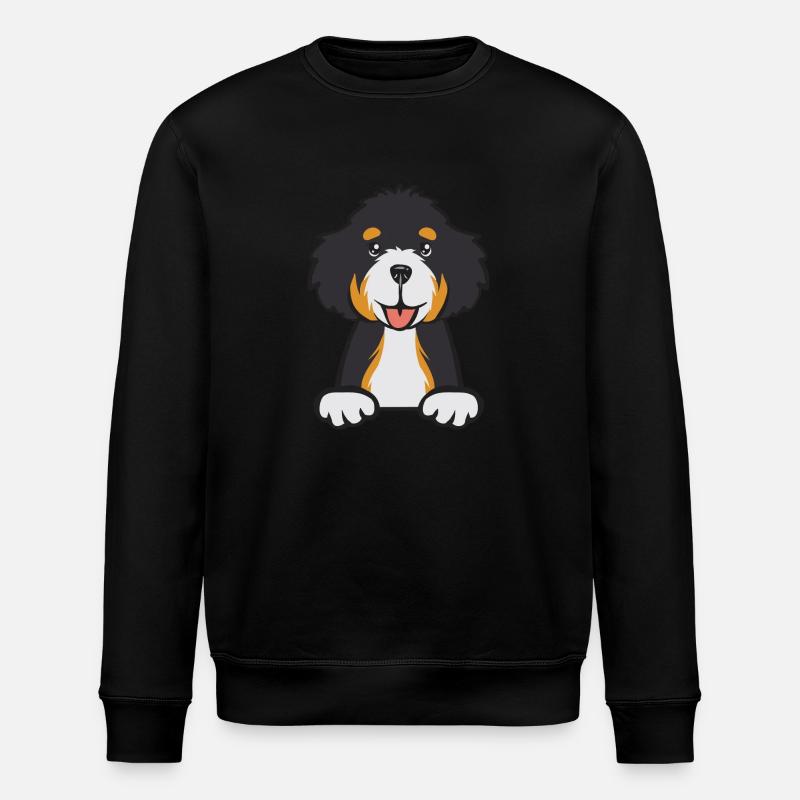 Bernedoodle Hund - Stanley/Stella Unisex Bio-Sweatshirt ROLLER - Schwarz