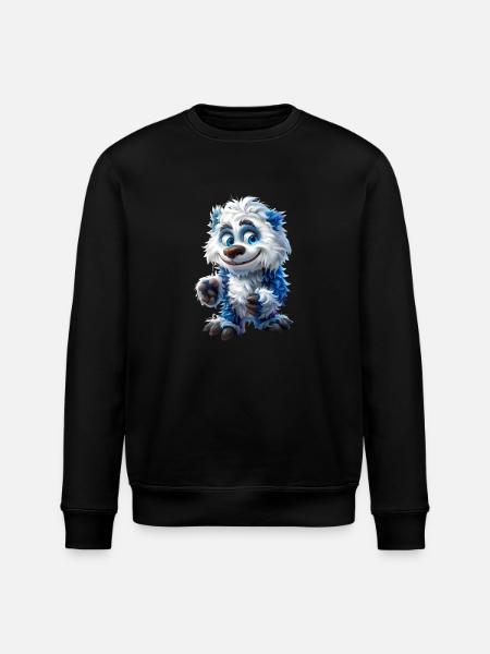 Yeti #lovely toons - Stanley/Stella ROLLER Unisex Organic Sweatshirt - black